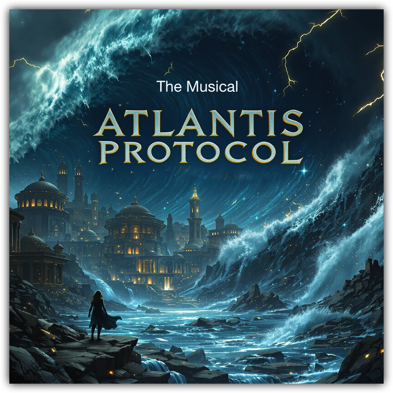 Scene from Atlantis Protocol, the Broadway sci-fi time travel love story musical about Atlantis.