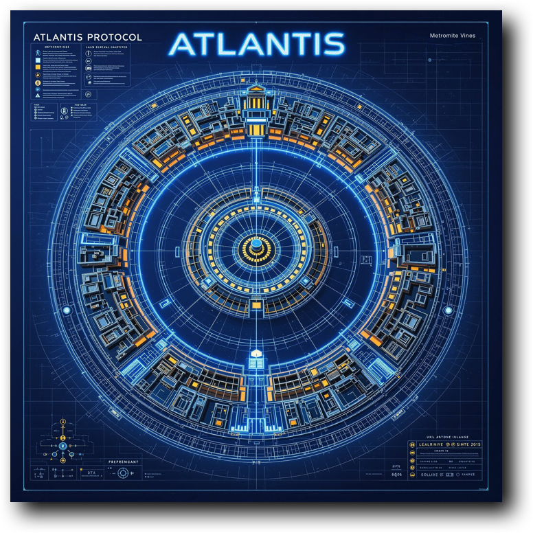 Scene from Atlantis Protocol, the Broadway sci-fi time travel love story musical about Atlantis.