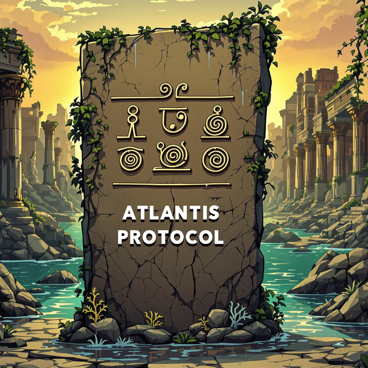 Scene from Atlantis Protocol, the Broadway sci-fi time travel love story musical about Atlantis.