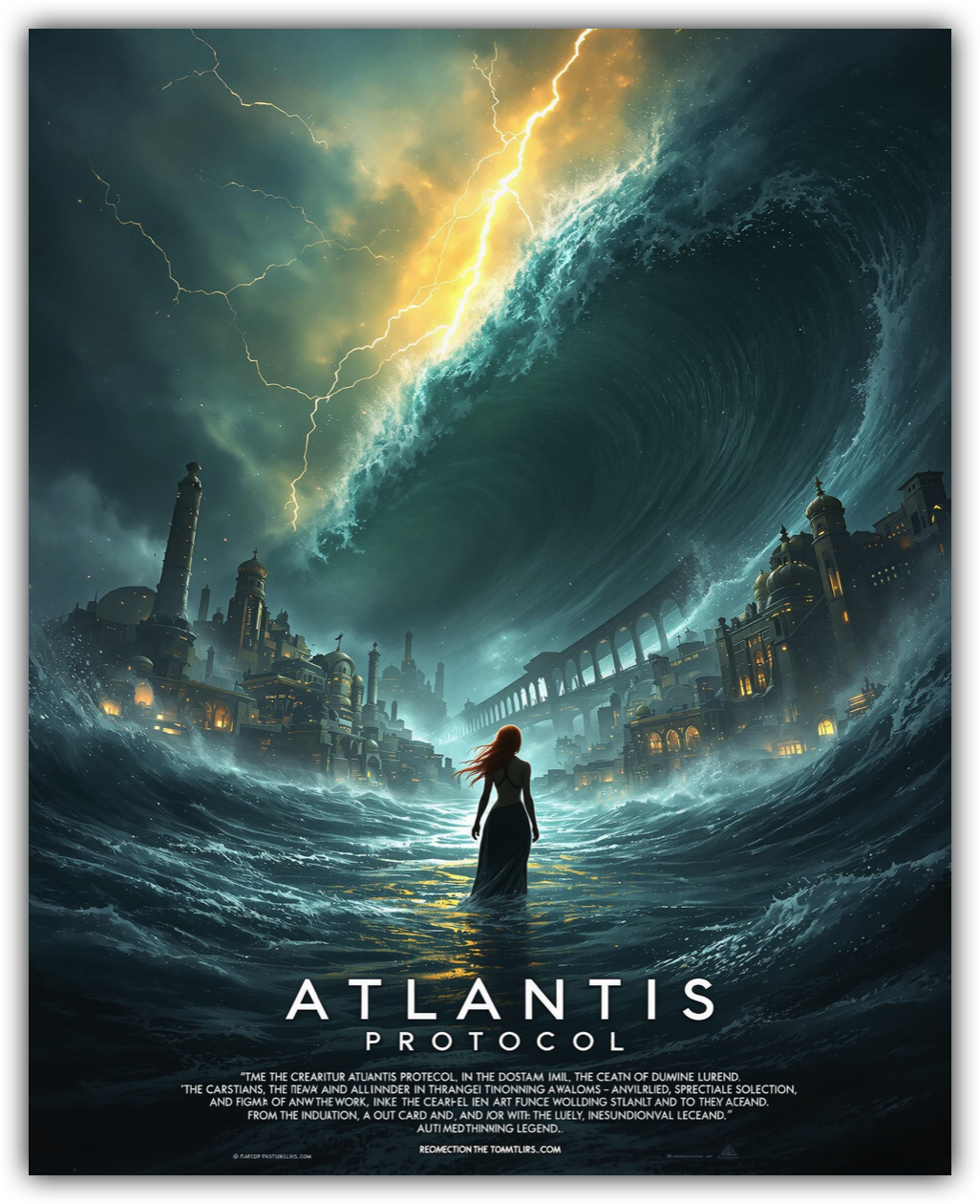 Scene from Atlantis Protocol, the Broadway sci-fi time travel love story musical about Atlantis.