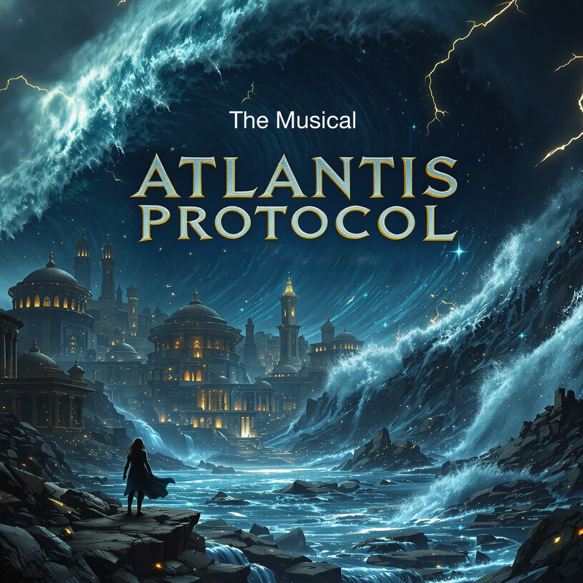 Scene from Atlantis Protocol, the Broadway sci-fi time travel love story musical about Atlantis.