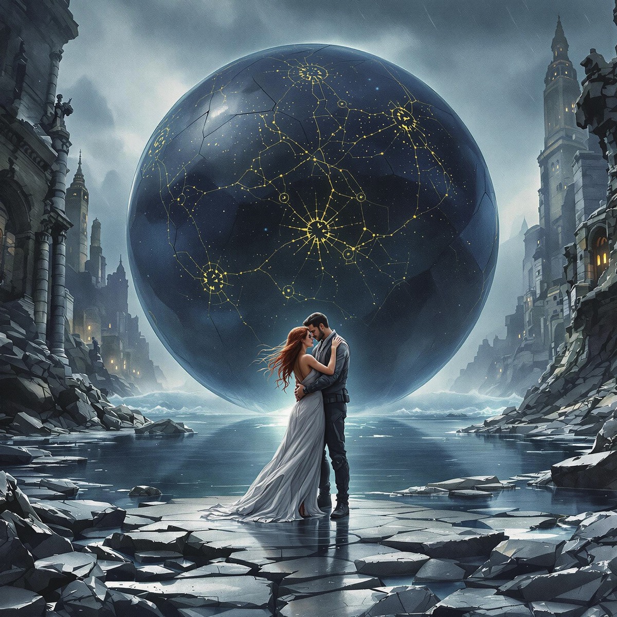 Scene from Atlantis Protocol, the Broadway sci-fi time travel love story musical about Atlantis.